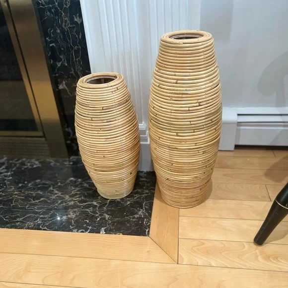 BOGO 50% OFF the second one Natural Indonesian rattan vase - Picture 11 of 14